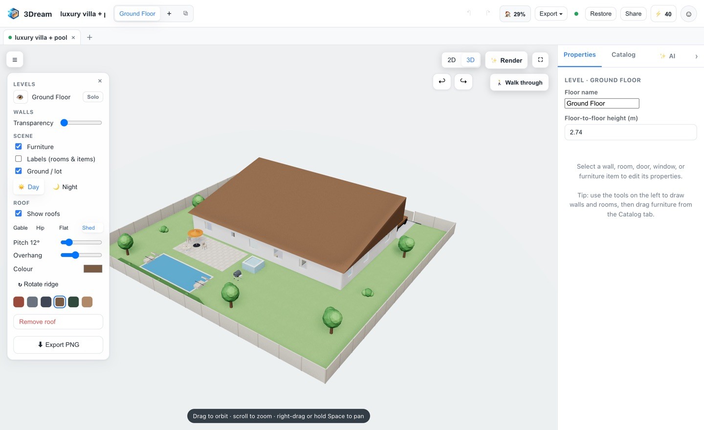 Plinto 3D home design studio